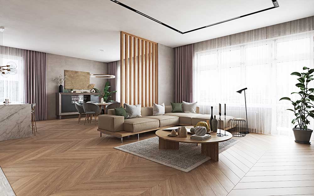 Spacious bedroom design at BPTP Sector 39 Faridabad